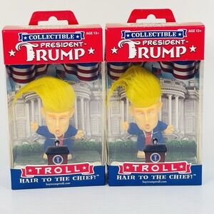 2017 President Donald Trump Troll Doll Hair to the Chief Wild Creations Lot of 2